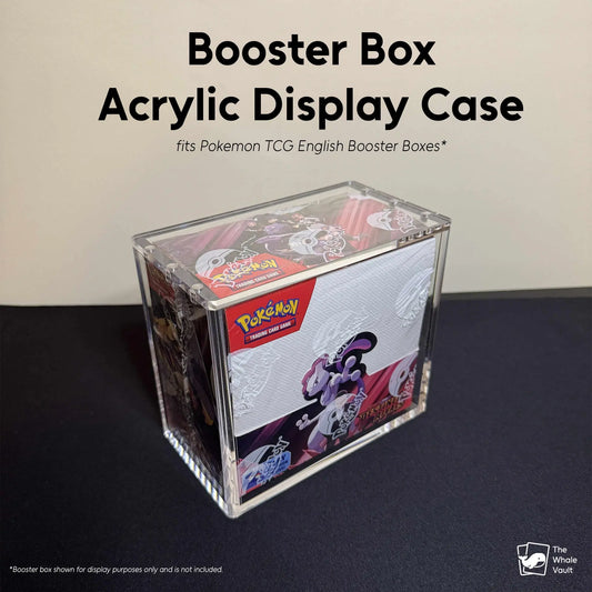 Acrylic Display Case for Pokemon English Booster Box with Magnetic Lid The Whale Vault