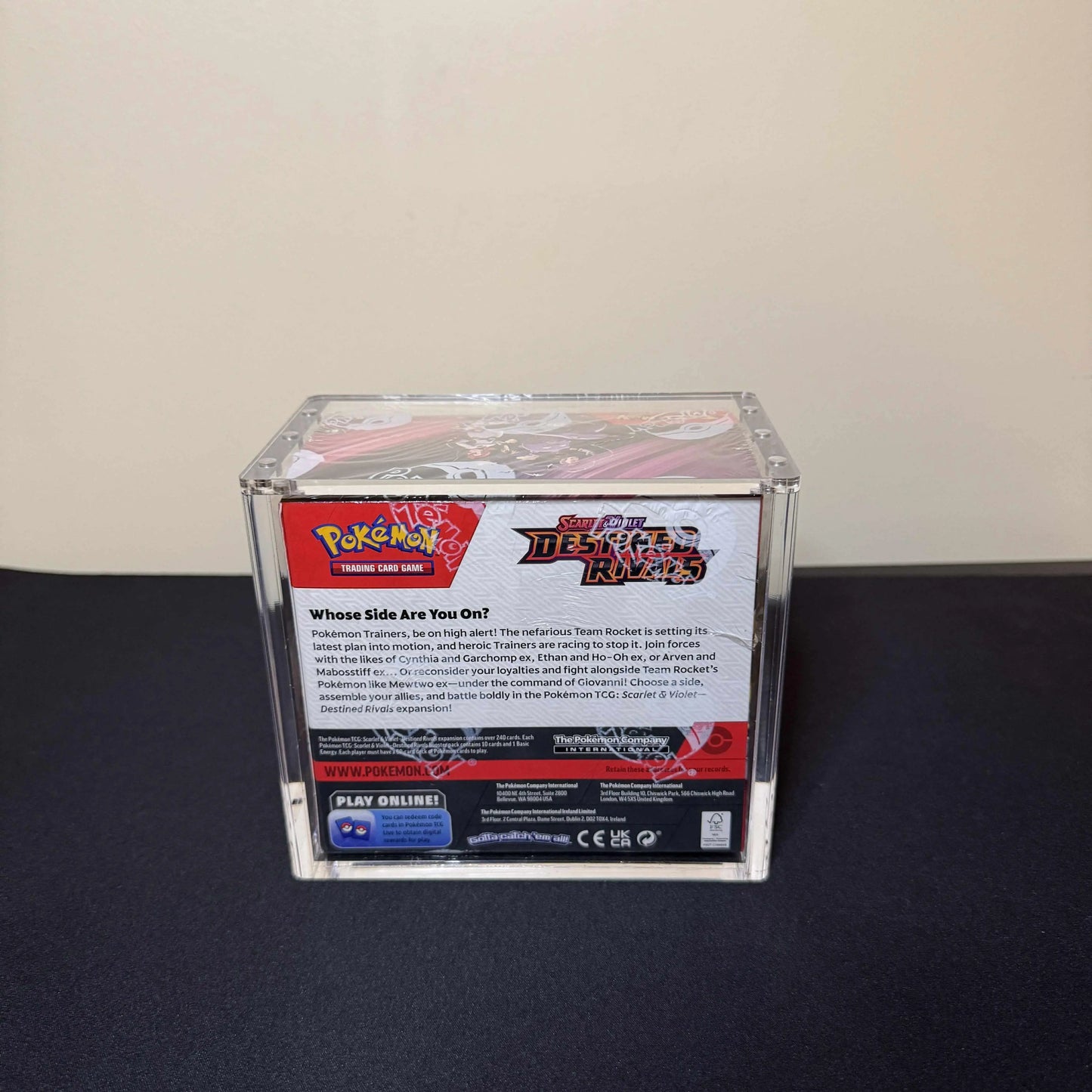 Acrylic Display Case for Pokemon English Booster Box with Magnetic Lid The Whale Vault
