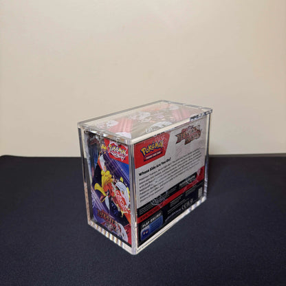 Acrylic Display Case for Pokemon English Booster Box with Magnetic Lid The Whale Vault
