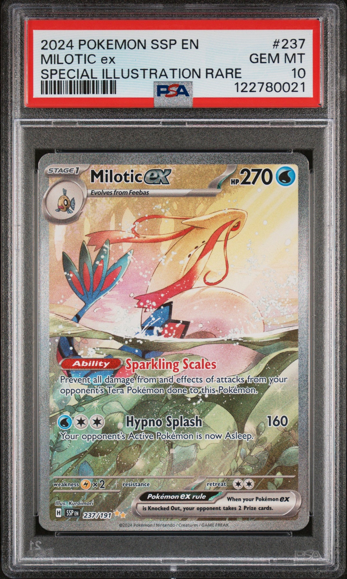 Milotic EX 237/191 Special Illustration Rare Pokemon PSA 10